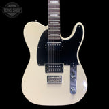 Front of Used 2015 Fender Limited Edition American Standard Telecaster HH Olympic White.