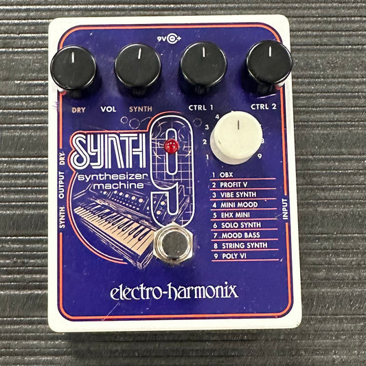 Top of Used EHX Electro Harmonix Synth 9 Pedal TSS3851