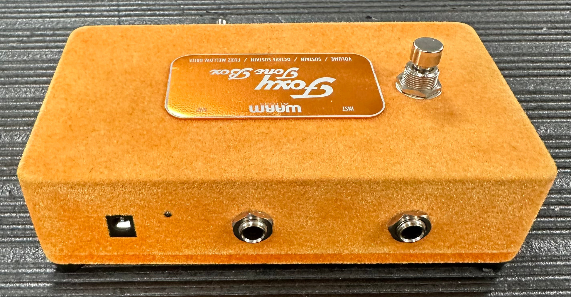 Back of Used Warm Audio Foxy Tone Box Octave Fuzz Pedal w/box TSS3857