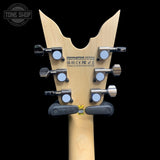 Back of headstock of Used Leo Jaymz Dimeinator TFW3798.