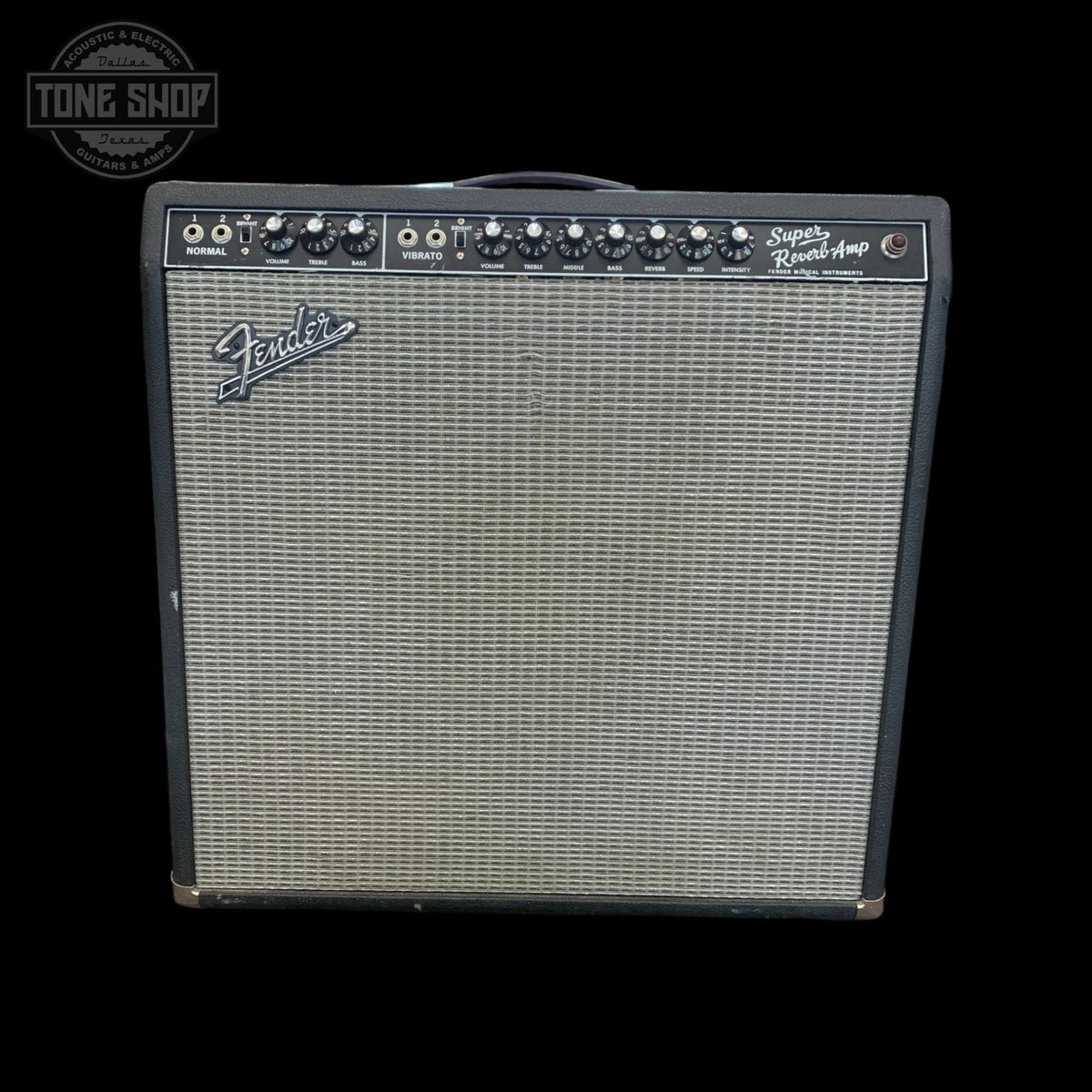 Front of Used 2012 Fender '65 Super Reverb Reissue 4x10 TFW3795.