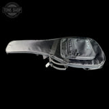 Guitar case with visible brand logo on a black background