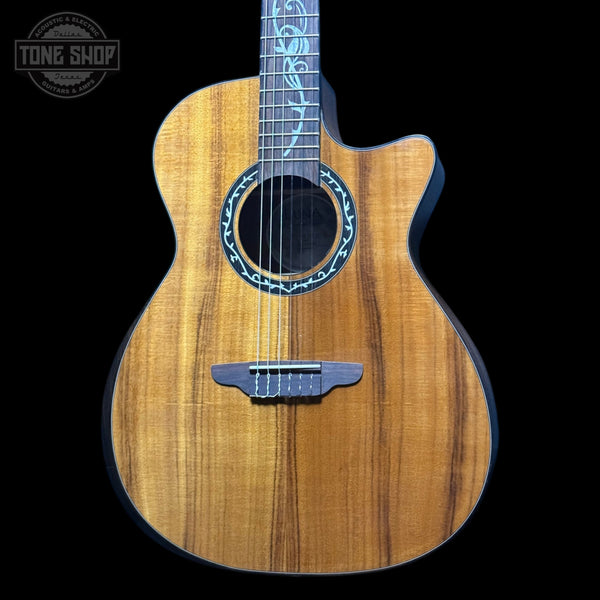 Front of Used 2022 Luna Vineyard Koa NYL E Classical.