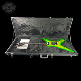 Dean USA ML Floyd Flame Top Slime in case.