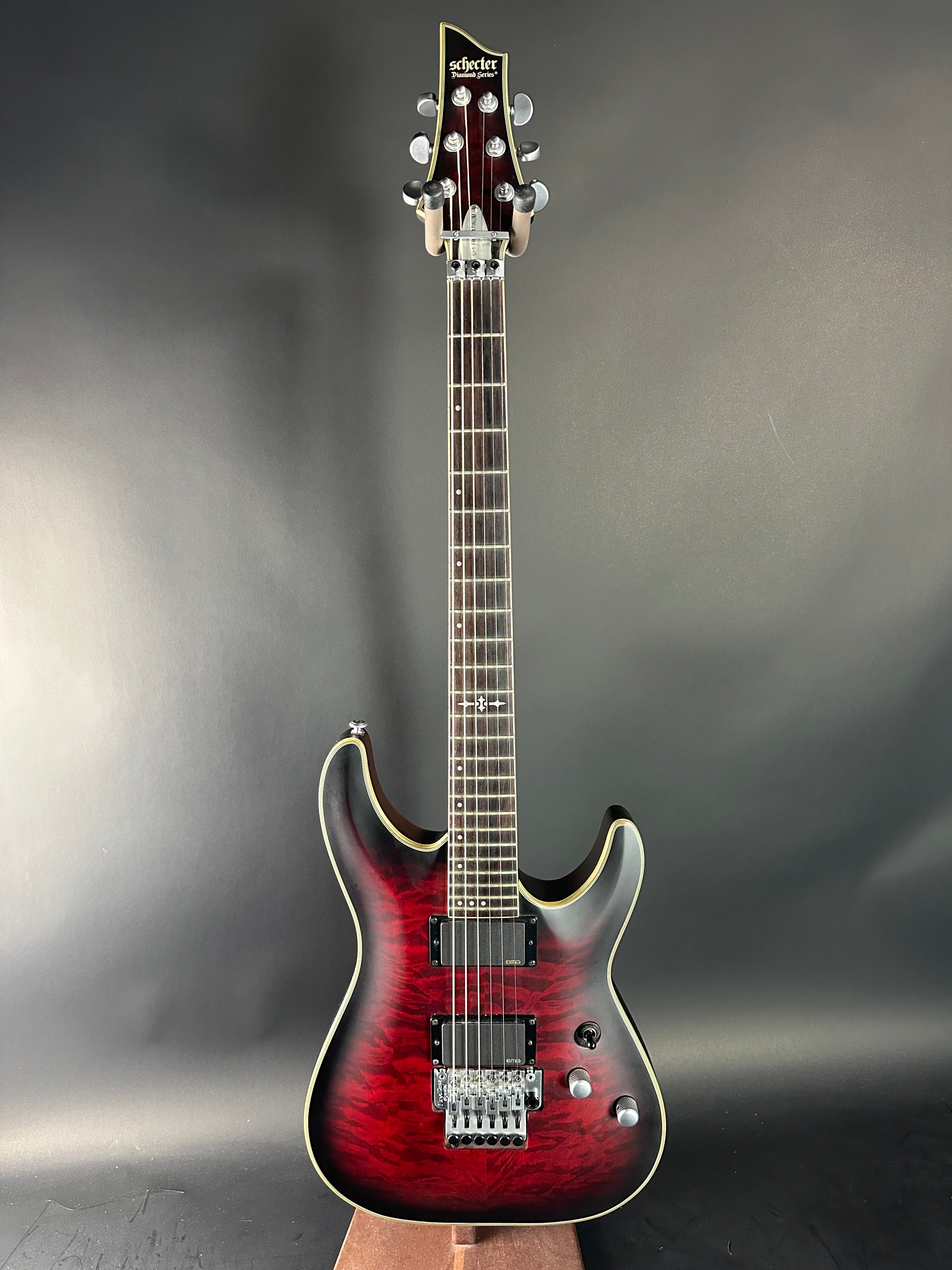 Used Schecter C-1 FR Research Crimson Red w/bag TSU22383