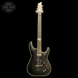 Full frontal of Used 2012 Schecter Blackjack SLS C-1 S Matte Black TFW3871.