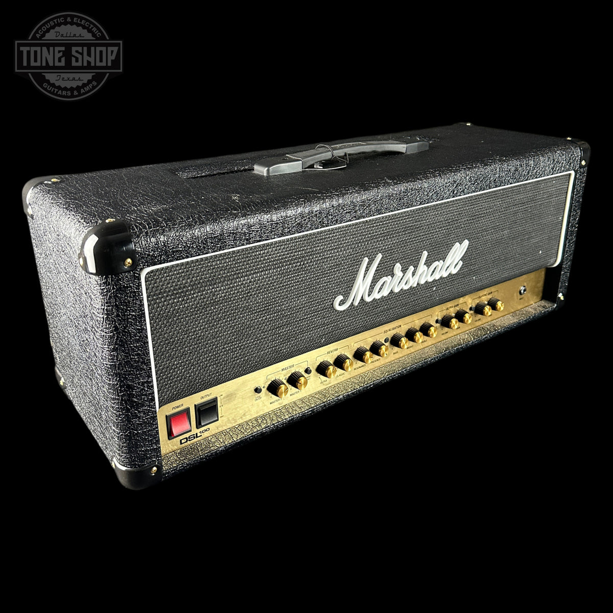 Front angle of Used Marshall DSL100HR Head.