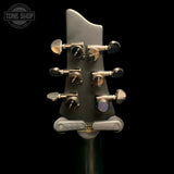 Back of headstock of Used 2012 Schecter Blackjack SLS C-1 S Matte Black TFW3871.