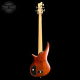 Back of Used 2021 Jackson JS Series Spectra Bass JS3V 5-String Walnut Stain TFW3885.