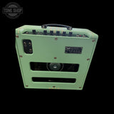 Back of Used Supro Delta King 12 1x12 15-watt Tube Combo Amp - Seafoam Green TFW3529.