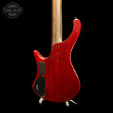 Back of body of Used 2023 Ibanez EHB1505 1P-02 5 String Bass Wine Red.