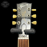 Headstock of Used 2012 Gibson Les Paul Traditional Wine Red.
