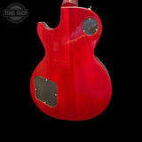 Back of body of Used 2012 Gibson Les Paul Traditional Wine Red.