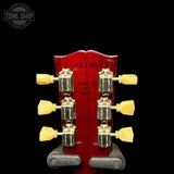 Back of headstock of Used 2012 Gibson Les Paul Traditional Wine Red.