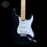 Front of Used Squier Stratocaster Black TFW3685.