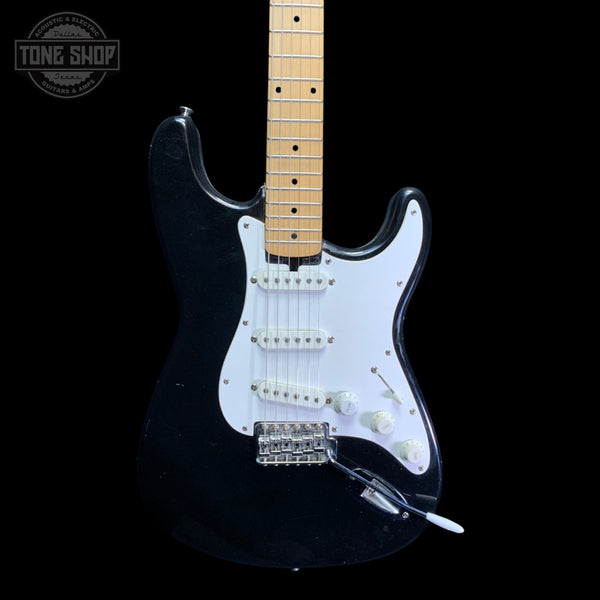 Front of Used Squier Stratocaster Black TFW3685.