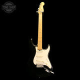Full frontal of Used Squier Stratocaster Black TFW3685.