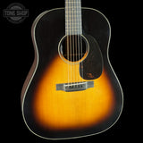 Front angle of Used Martin Custom Shop 1937 Authentic Spec Slope Shoulder Dread Teardrop Sunburst VTS Adi/EIR.