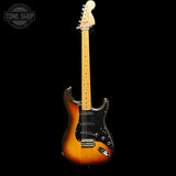 Full frontal of Vintage 1977 Fender Stratocaster Sunburst changed bridge pickup No case TFW3528.