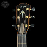 Headstock of Used Taylor Custom GA Charcoal Top EIR/Sitka.