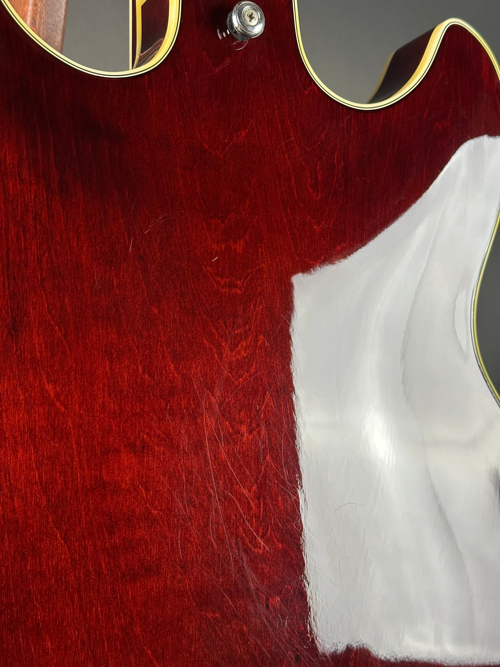 Scratches on back of Used Ibanez Artcore AS73-TCR Hollowbody.