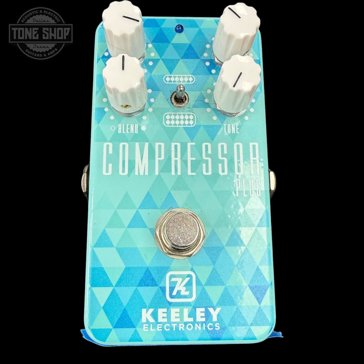 Top of Used Keeley Compressor Plus (Limited Edition Geometric Blue) TFW3589.