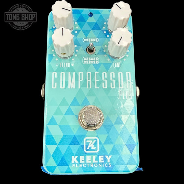 Top of Used Keeley Compressor Plus (Limited Edition Geometric Blue) TFW3589.