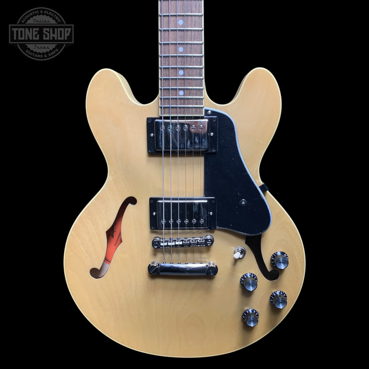 Front of Used 2020 Epiphone ES-339 Natural.