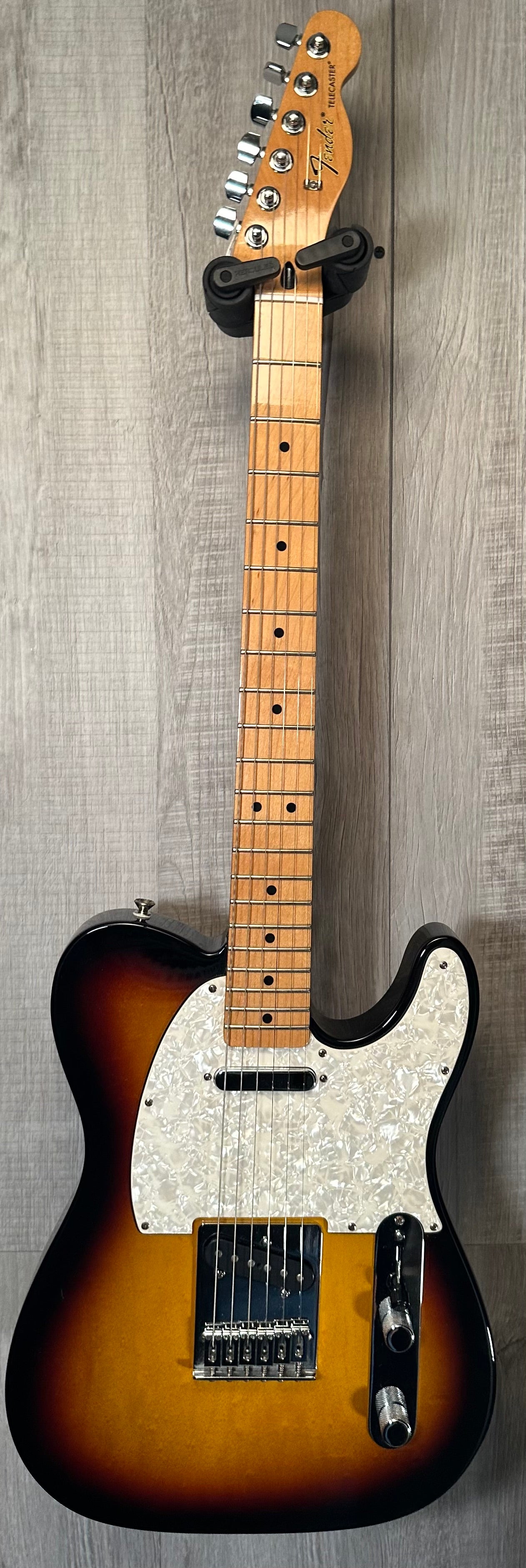 Full front of Used Fender Standard Telecaster 3-Tone Sunburst TSS3895