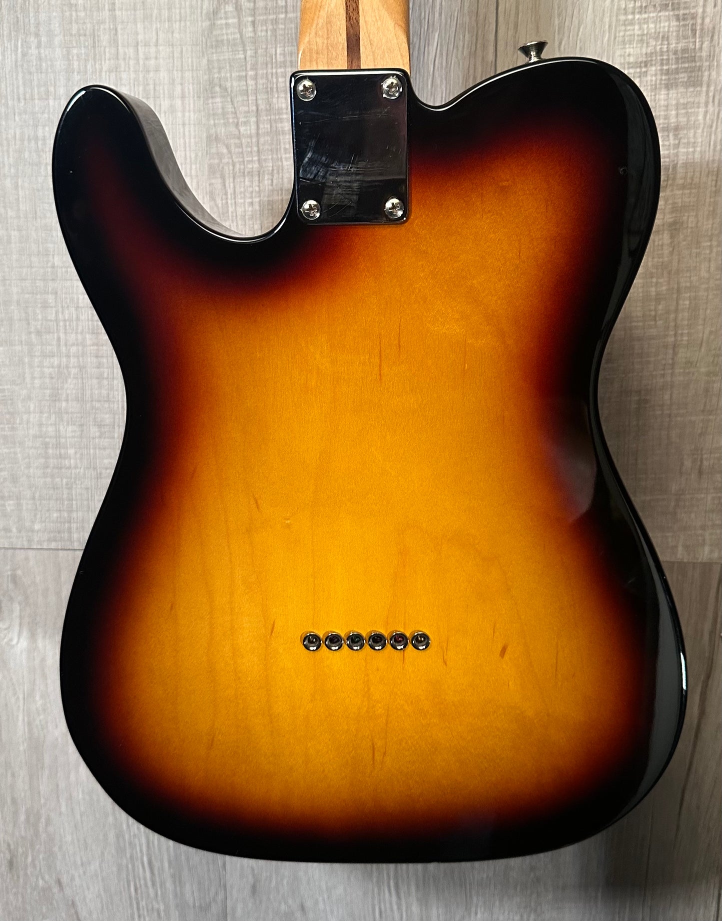 Back of Used Fender Standard Telecaster 3-Tone Sunburst TSS3895