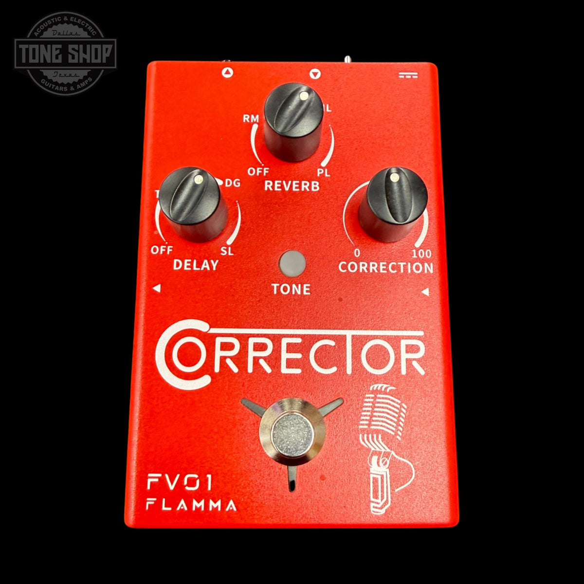 Top of Used FLAMMA FV01 Vocal Pitch Correction Stompbox TFW3573.