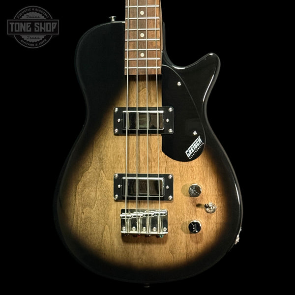 Front of Used 2022 Gretsch G2220 Electromatic Junior Jet Bass II Short Scale Bristol Fog TFW3566.