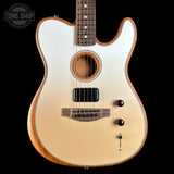 Front of Used Fender Finneas Acoustasonic Player Telecaster.