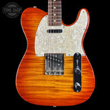 Front of Used 1995 Fender Foto Flame Telecaster MIJ Autumn Burst.