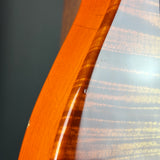 Wear on body of Used 1995 Fender Foto Flame Telecaster MIJ Autumn Burst.