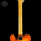 Back of neck of Used 1995 Fender Foto Flame Telecaster MIJ Autumn Burst.