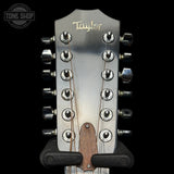 Headstock of Used 1992 Taylor 655 12-String Jumbo.