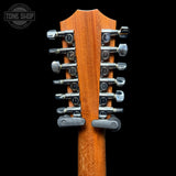 Back of headstock of Used 1992 Taylor 655 12-String Jumbo.