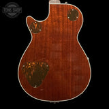 Back of body of Used 2024 Gretsch G6134TFM-NH Nigel "Droff" Hendroff Signature Penguin Amber Flame.