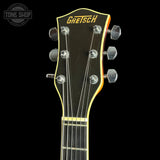 Headstock of Used 1979 Gretsch 7682 Atkins Super Axe Sunburst.