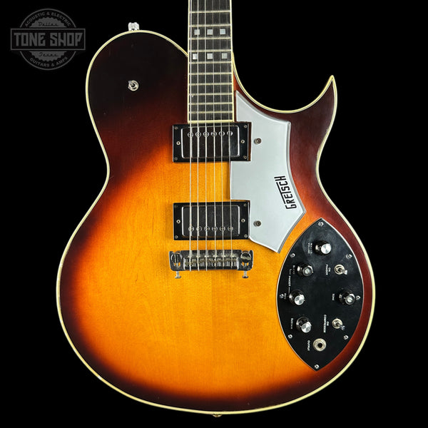 Front of Used 1979 Gretsch 7682 Atkins Super Axe Sunburst.