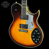 Front angle of Used 1979 Gretsch 7682 Atkins Super Axe Sunburst.
