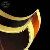 Wear on horn of Used 1979 Gretsch 7682 Atkins Super Axe Sunburst.