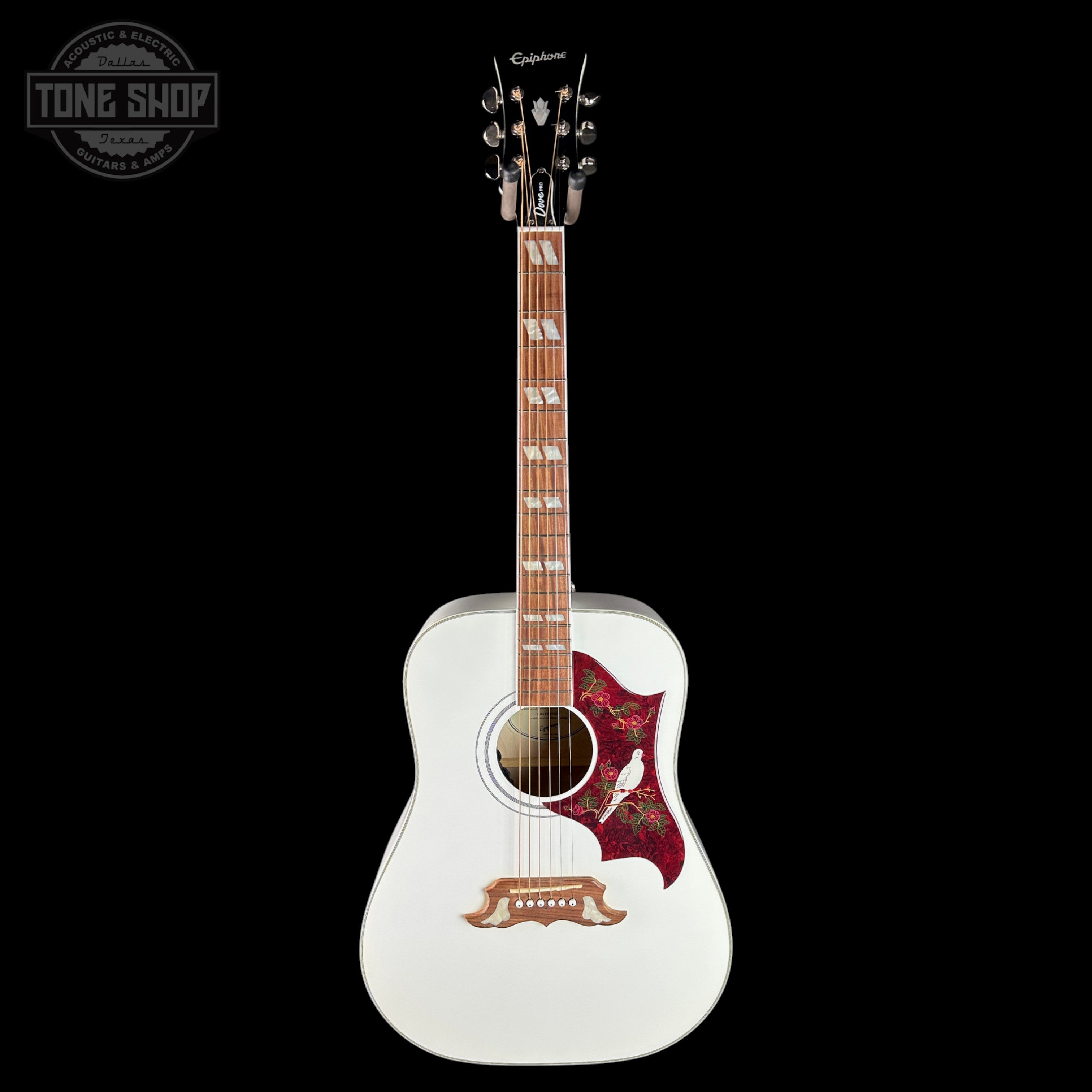 Used Epiphone Dove Pro White w/bag TSU25886 – Tone Shop Guitars
