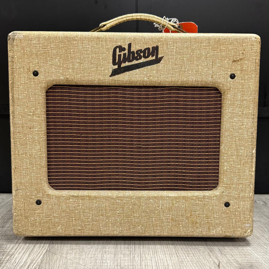 Front of Used 1956 Gibson GA-5 Les Paul Junior 5 Watt Amp All Original w/Original 5x7 Oval Speaker TSS3932