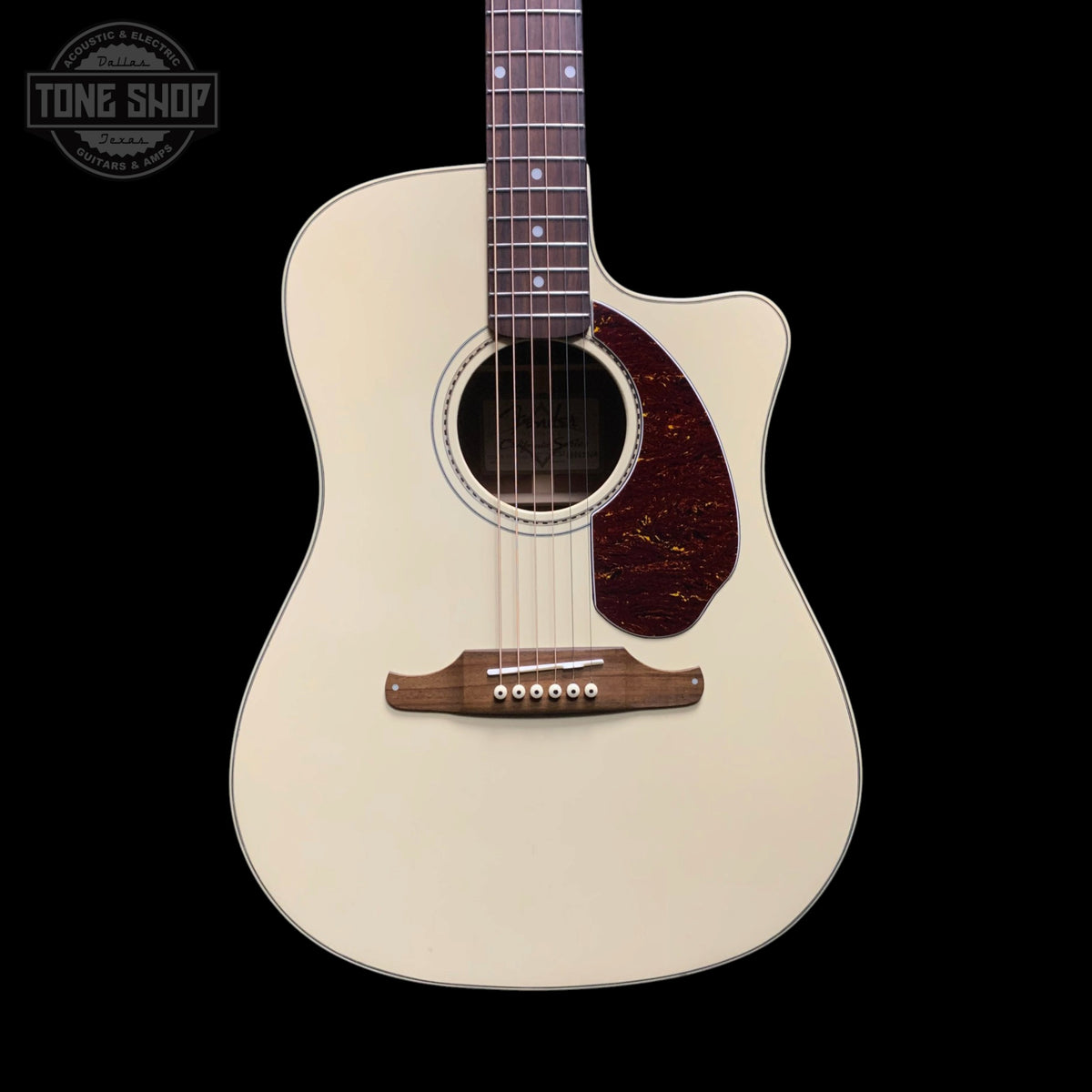 Front of Used 2012 Fender Sonoran SCE Olympic White TFW3991.