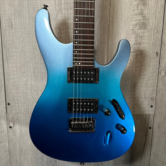 Front of Used Ibanez S-521-OFM 500 Series Ocean Fade Metallic TSS3914