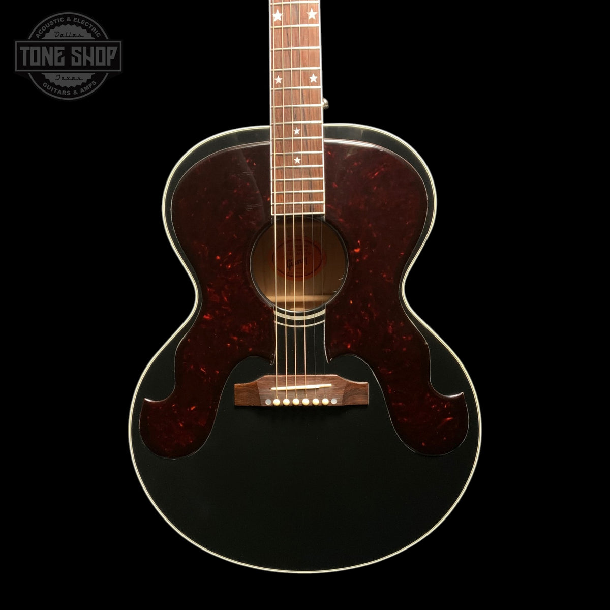 Front of Used Gibson Custom Everly Brothers J-180 Ebony.