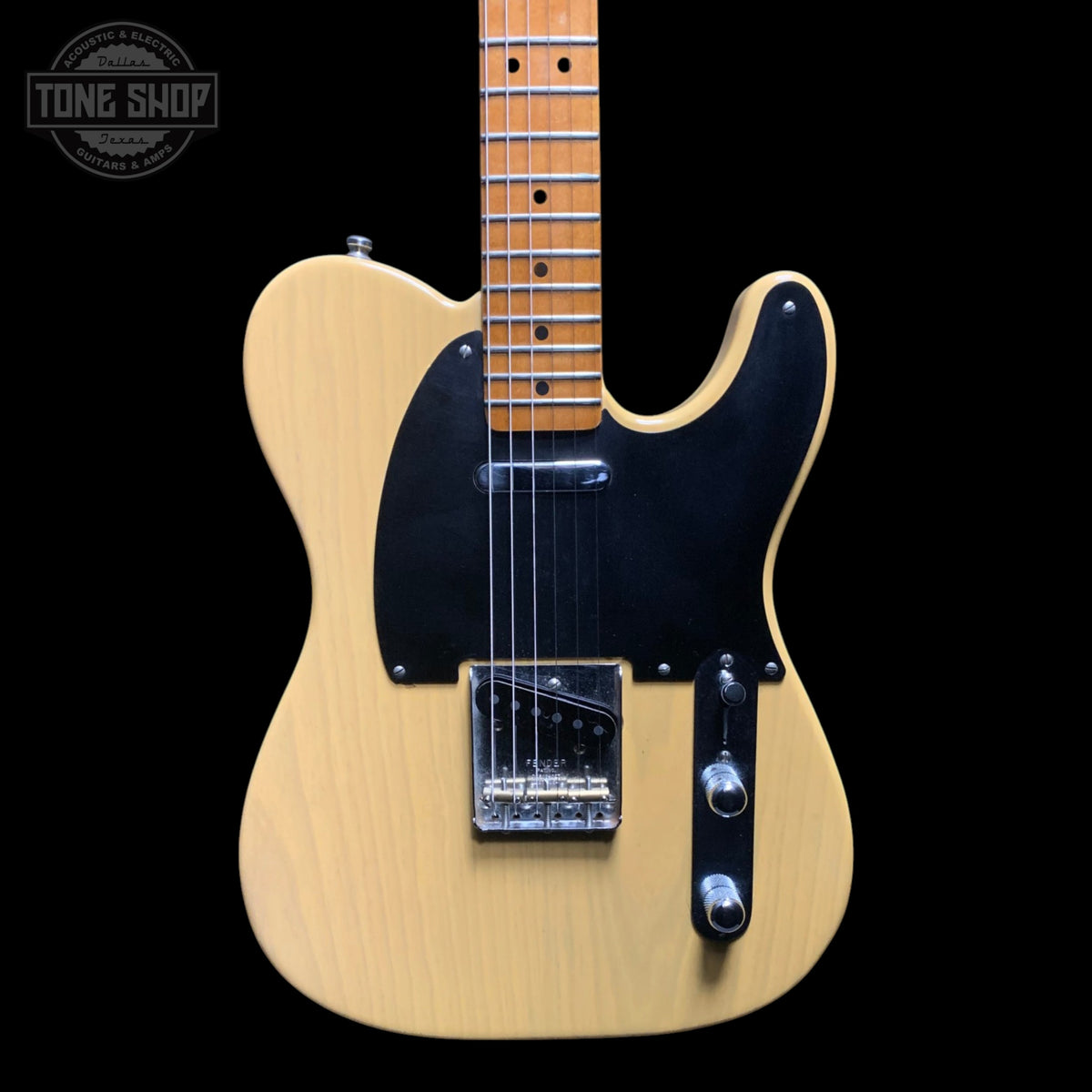 Front of Used 1984 Fender Telecaster '52 Reissue Butterscotch Blonde.