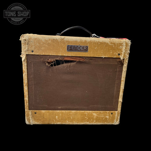 Front of Vintage 1953 Fender Tweed Deluxe 5C3 TFW4006.